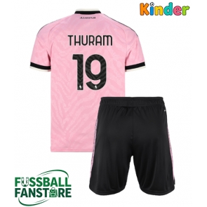 Juventus Khephren Thuram #19 Replik Auswärtstrikot Kinder 2026-27 Kurzarm (+ Kurze Hosen)